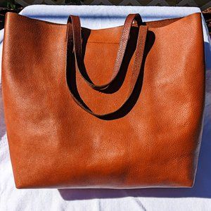 Authentic Madewell Large Transport Tote - English Saddle Brown - Great Condition